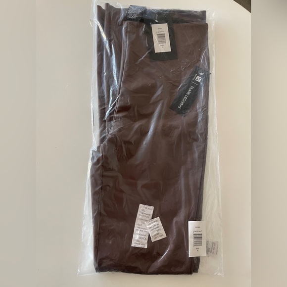 NWT AVEC LES FILLES X BAGATELLE STRETCH FAUX LEATHER FLARE PANT - Picture 3 of 4